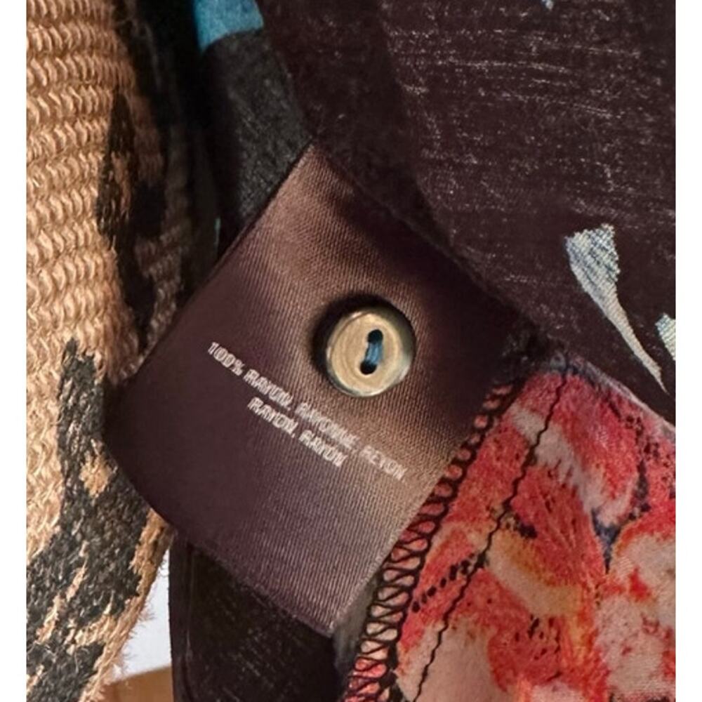 Maeve By Anthropologie Floral Hawaiian Island Buttondown Blouse/Shirt, Sz 4 - Picture 9 of 10